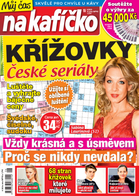 Aktuální číslo časopisu Křížovky České seriály – Můj čas na kafíčko
