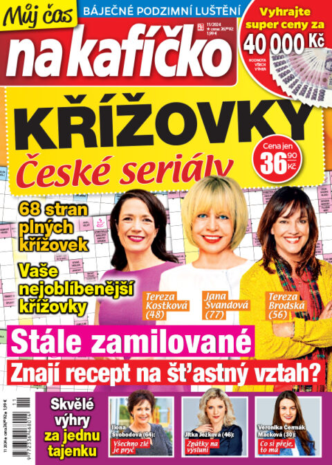 Aktuální číslo časopisu Křížovky České seriály – Můj čas na kafíčko