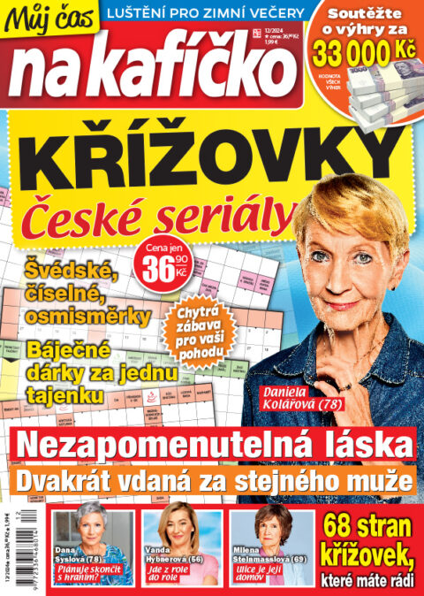 Aktuální číslo časopisu Křížovky České seriály – Můj čas na kafíčko