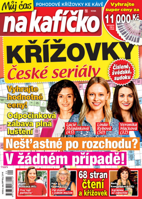 Aktuální číslo časopisu Křížovky České seriály – Můj čas na kafíčko
